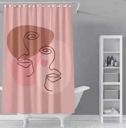 Wholesale Waterproof Polyester Bathroom Printed Shower Curtains