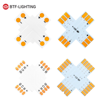 5050 RGB LED Strip Light Corner Connectors - أشكال PCB بدون لحام (2Pin ، 3pin ، 4pin ، 5pin)