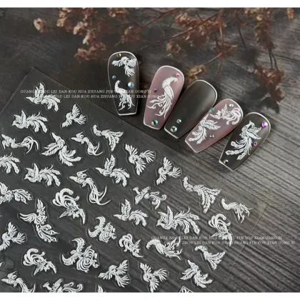 Redanco DIY Self-Adhesive 5D Nail Art Stickers - Phoenix Design