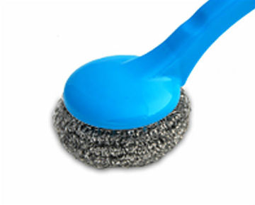Handle for metallic metal scourer