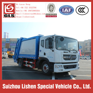 Compactor отброса dongfeng тележки 10 куб. м. мусоровоз 