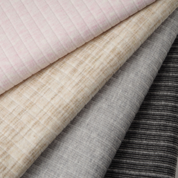 Melange Poly Viscose Span Double Knit With Sueded