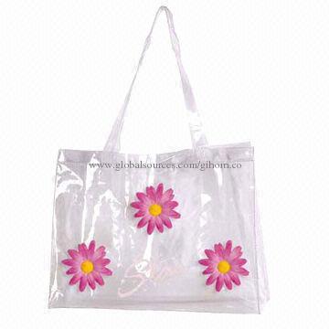 Flower plastic shopping bag, eco-friendly