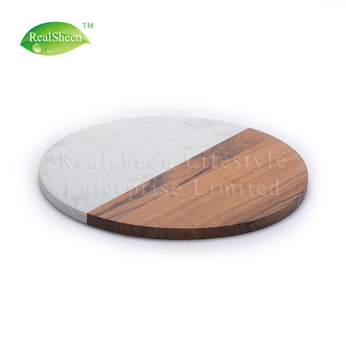 Tabla de corte de madera de acacia de mármol personalizada