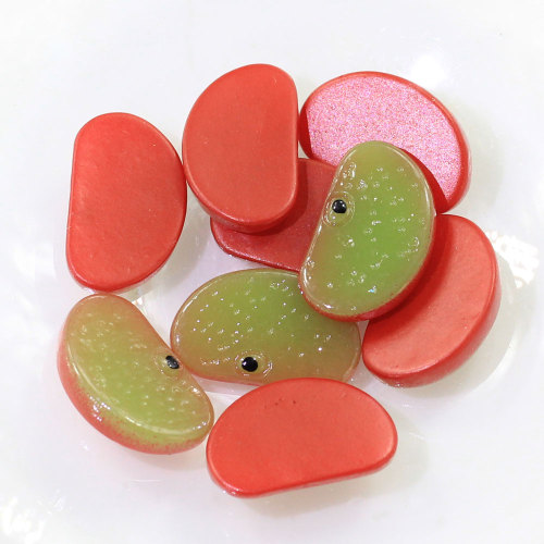 Cabochon de résine de fruits vert rouge en gros perles à dos plat Slime ornements de réfrigérateur breloques artisanat fait main entretoise