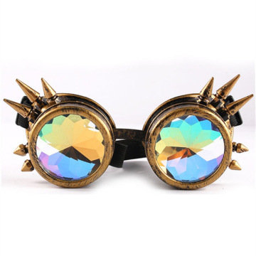 Steampunk Kaleidoscope Glasses - Rave and Cosplay Holographic Eyewear for Men and Women