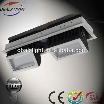 Hot! SMD 2x38W low power consumption recessed commercial directional led spotlight double head