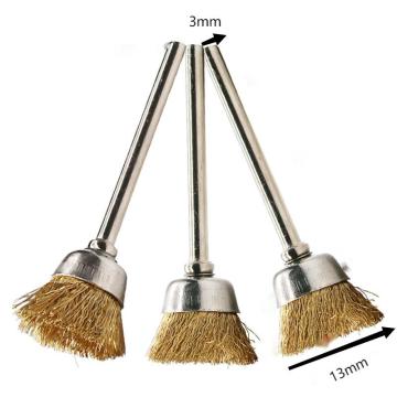 Forme de bol Abrasif Copper Fil Tête de meulage avec poignée pour mini exercices
