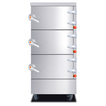 Chefmax Electric Food Steamer Tunnel Type Steaming Cart for Central Kitchens