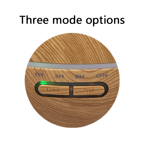 Wood Grain Essential Oil Humidifier, High Mist, Smart Remote