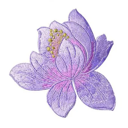 Popular Lotus Iron On Embroidered Patches