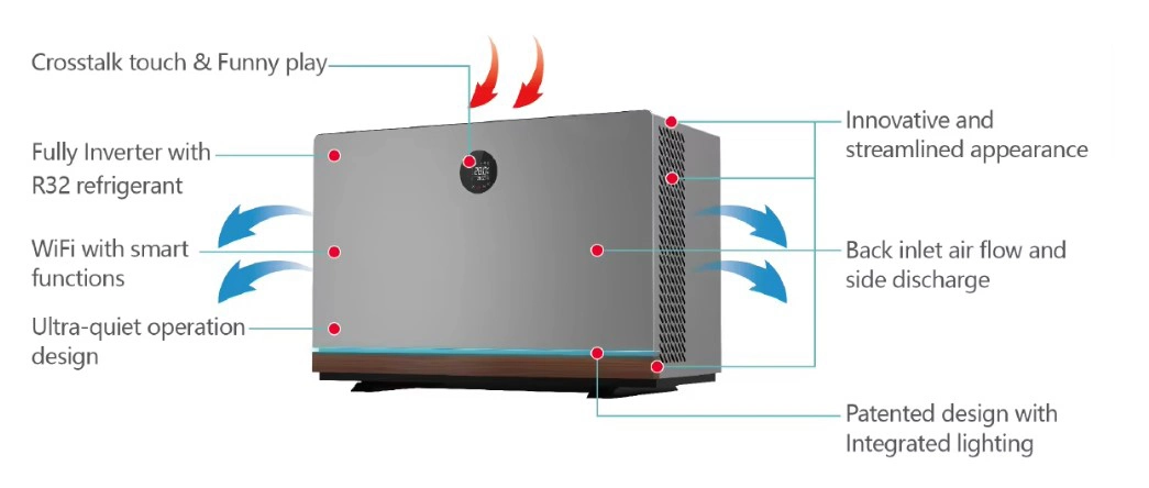 Factory Price CE R32 DC Inverter Pool SPA WiFi Control Swimming Heatpump