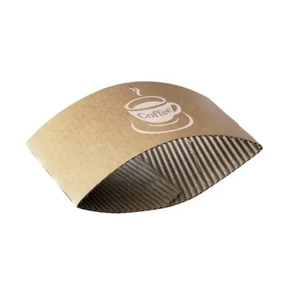 Custom Logo Brown Kraft Coffee Cup Sleeve for Hot Drinks