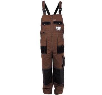 100% katoenen kaki broek met bretels