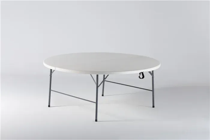 6 Feet HDPE Plastic Round Foldable Table for Wedding Rental
