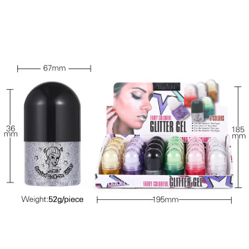 Lasting Sparkling Liquid Eye Shadow Gel for Face, Hair, and Body