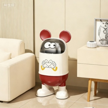 Elegant Large Capacity Plastic Trash Bin for Living Room and Bedroom