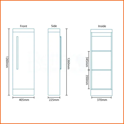 White 1200 bathroom Midway Unit