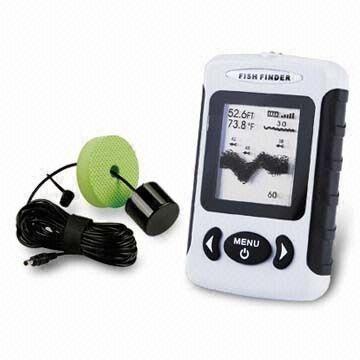 Fish Finder with 4 x AAA Battery and anti-UV LCD Screen, Measures 41 x 48mm
