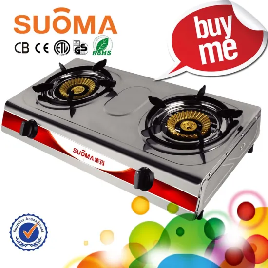 Hot sale 2 burner stainless steel portable gas stove/ gas cooker stove