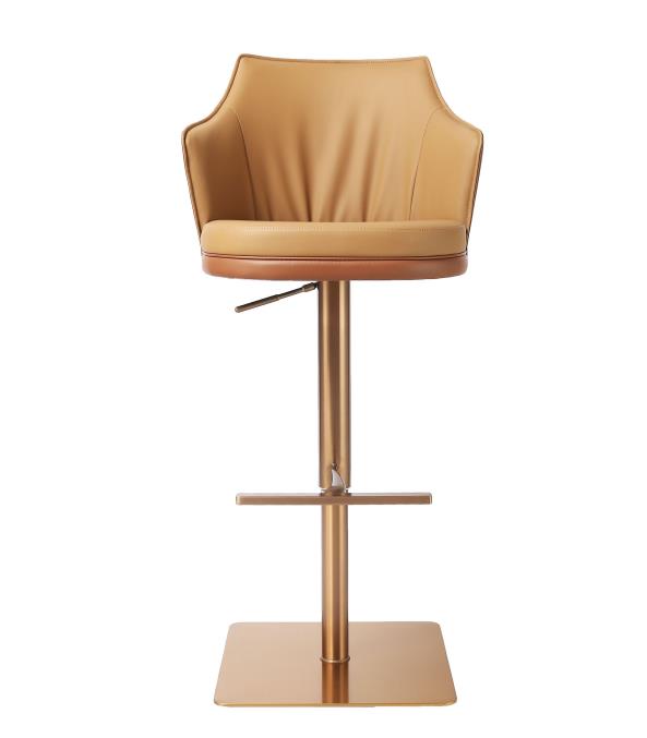 Silla de barra de barra de altura ajustable silla de oro rosa