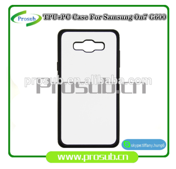 sublimation PC +TPU silicon blank cell phone case cover skin for Prosub-Samsung On7 G600