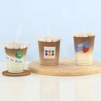 Luxury Thickened PP Plastic Cold Drink Cups for Coffee Shops & Bars