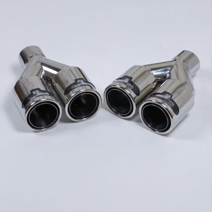 Stainless Universal Exhaust Tips Y-Type Remus Style Muffler Exhaust Pipes