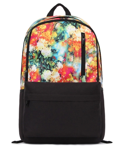 Fashion Flower Printing Bag Leisure Student Bag School Backpack