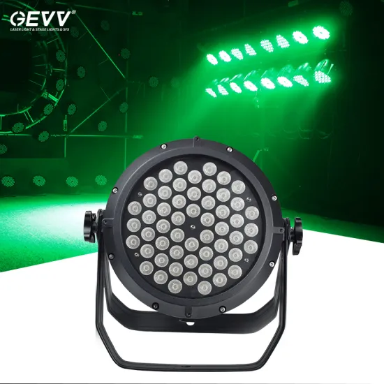 GEVV 54*3W Waterproof LED Par Can Light DMX RGBW 3in1 for Wedding Decoration