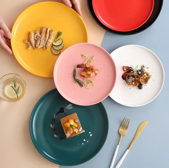 Nordic Ceramic Stoneware Plate Western Steak Breakfast Plate