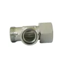 Heavy duty sleeve type middle loose three-way 24 degree tubing carbon steel hydraulic pipe joint