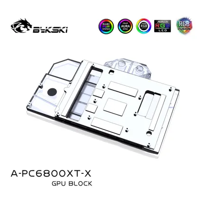 Bykski GPU Waterblock for Powercolor/Yeston Radeon RX 6800 XT Red Dragon Graphics Card Cooler