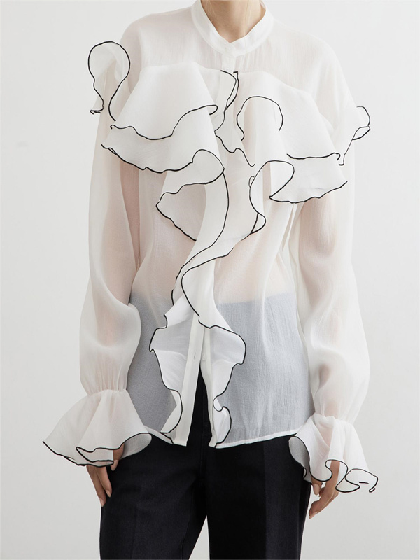 Transparent Wave Edge Shirt