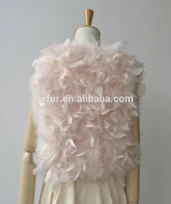 YR354 Customize Lovely Turkey Feather Vest