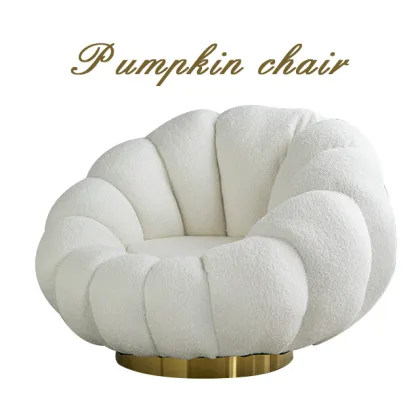 Modern Design Lazy Comfortable Teddy Velvet Round Sofa