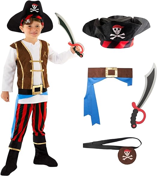 Kids Pirate Costume for Boys Halloween Party