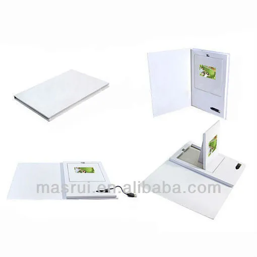 Luxury special shape advertising gift video brochure with popular 4.3 inch lcd screen size