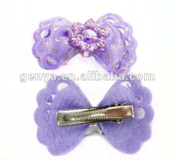 Kids Metal hair Clip with PVC bow, lovely bowknot hairpin