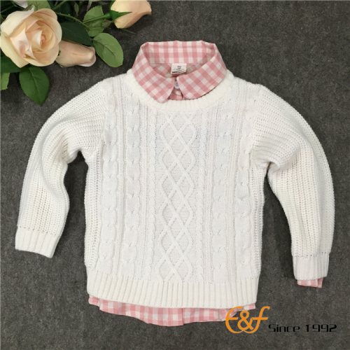 Reine Farbe Kleidung Pullover Pullover für Mädchen