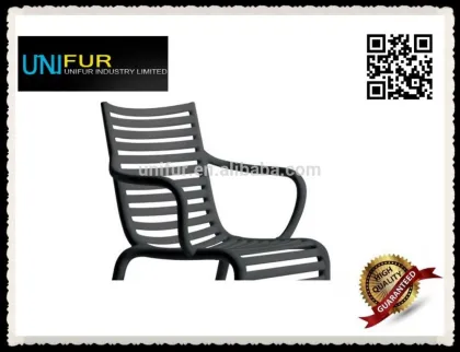 Replica Philippe Starck stackable armrest driade pipe armchair with horizontal element