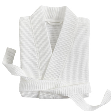 White Hotel bordado Waffle Bathrobe