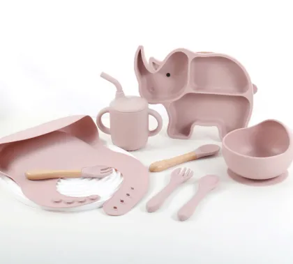 Rhino Silicone Feeding Set for Baby Easy Mealtime