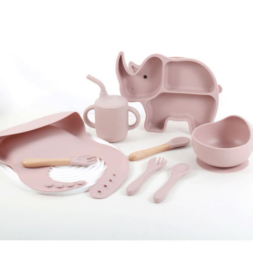 Set de hrănire din silicon pentru bebeluși, la ora mesei ușoare