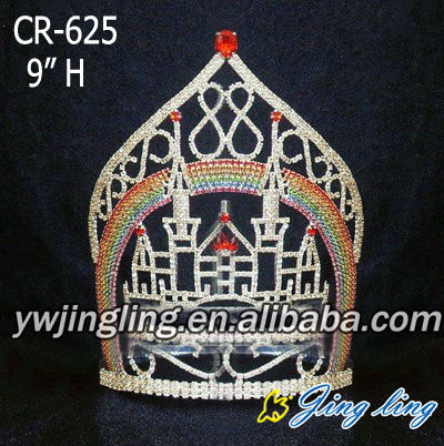 Fashion Castle Crown Rhinestones Diadem For Girl