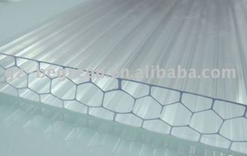 colored honeycomb polycarbonate sun panelpolycarbonate hollow sheet