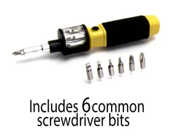 NEW Bit 360 6-in-1 Screwdriver - AS SEEN ON TV -Includes 6 Different Sized Bits