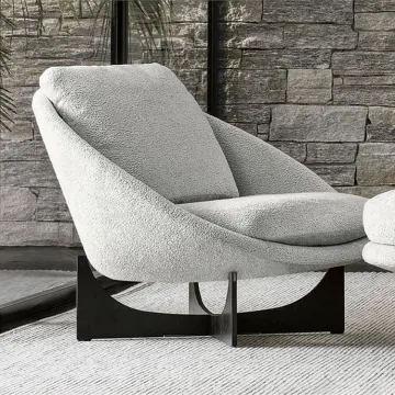 Simple lazy fabric pedals sofa chair