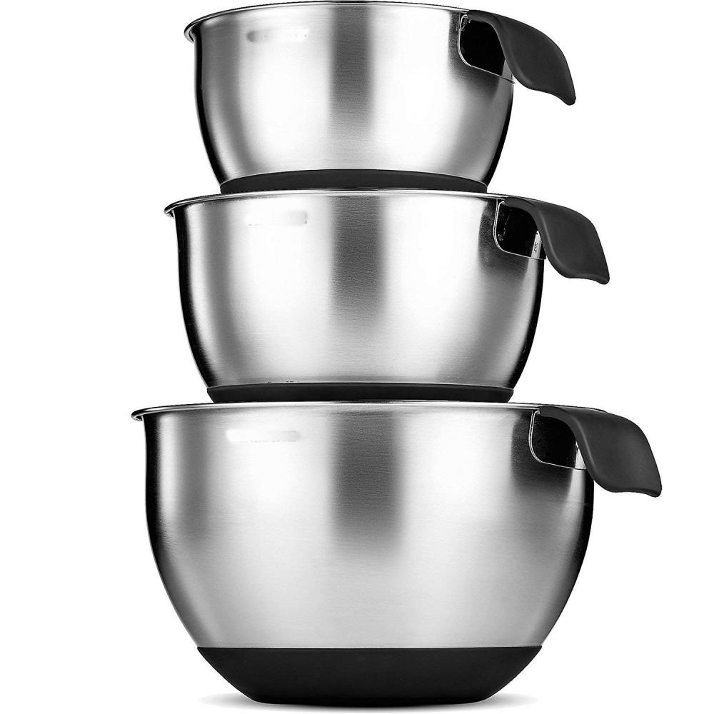 Stainless Steel Mixing Bowl Set with Handles