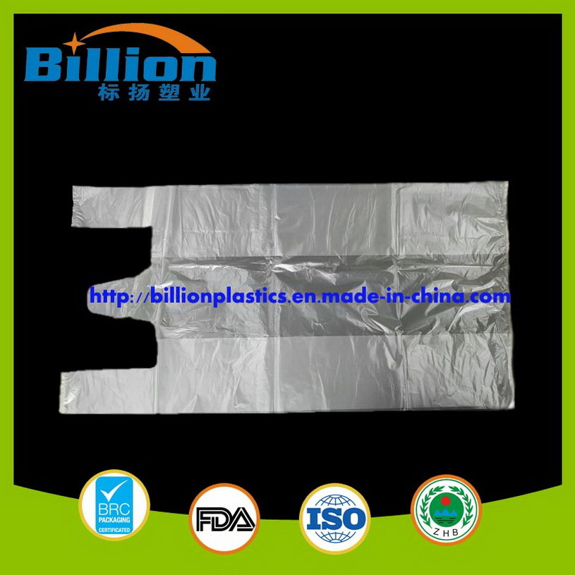 Custom Private Label LDPE Tshirt Package Bio Carry Bag Biodegradable Plastic Carry Bag